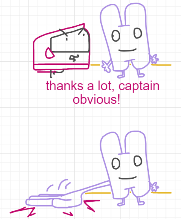 A panel from Running Duos, episode four of the Board Boards object show by Furretwalk/WalkingFurret.